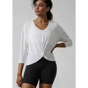 Athleta Embody Twist Front Top White XS